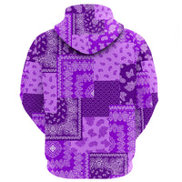 Paisley Bandana Hoodie Pattern Seamless Purple Ver.02 RLT13 - Wonder Print Shop