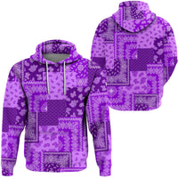 Paisley Bandana Hoodie Pattern Seamless Purple Ver.02 RLT13 - Wonder Print Shop