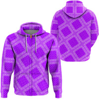 Paisley Bandana Hoodie Pattern Seamless Purple RLT13 - Wonder Print Shop