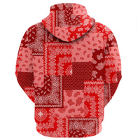 Paisley Bandana Hoodie Pattern Seamless Red Ver.02 RLT13 - Wonder Print Shop
