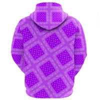 Paisley Bandana Hoodie Pattern Seamless Purple RLT13 - Wonder Print Shop
