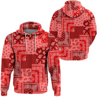 Paisley Bandana Hoodie Pattern Seamless Red Ver.02 RLT13 - Wonder Print Shop