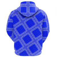 Paisley Bandana Pattern Seamless Blue Hoodie Ver.02 RLT13 - Wonder Print Shop