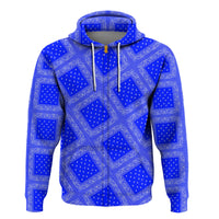 Paisley Bandana Pattern Seamless Blue Hoodie Ver.02 RLT13 - Wonder Print Shop