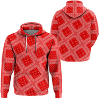 Paisley Bandana Hoodie Pattern Seamless Red RLT13 - Wonder Print Shop