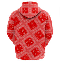 Paisley Bandana Hoodie Pattern Seamless Red RLT13 - Wonder Print Shop