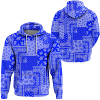 Paisley Bandana Pattern Seamless Blue Hoodie RLT13 - Wonder Print Shop