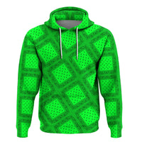 Paisley Bandana Pattern Seamless Green Hoodie RLT13 - Wonder Print Shop