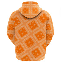 Paisley Bandana Pattern Seamless Orange Hoodie RLT13 - Wonder Print Shop