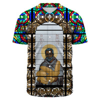 Saint Benedict of the African On Stained Glass Baseball Jerseys RLT13 - Wonder Print Shop