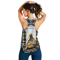Saint Benedict of the African On Stained Glass Women Racerback Tank RLT13 - Wonder Print Shop