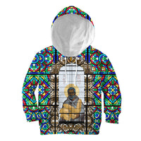 Saint Benedict of the African On Stained Glass Hoodie Kid RLT13 - Wonder Print Shop