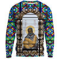 Saint Benedict of the African On Stained Glass Sweatshirts RLT13 - Wonder Print Shop