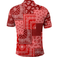 Paisley Polo Shirt Bandana Pattern Seamless Red RLT13 - Wonder Print Shop