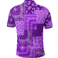 Paisley Bandana Pattern Seamless Purple Polo Shirt Ver.02 RLT13 - Wonder Print Shop