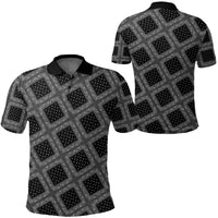 Paisley Bandana Pattern Seamless Black Polo Shirt RLT13 - Wonder Print Shop