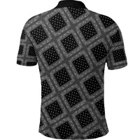 Paisley Bandana Pattern Seamless Black Polo Shirt RLT13 - Wonder Print Shop