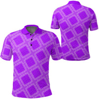 Paisley Bandana Pattern Seamless Purple Polo Shirt RLT13 - Wonder Print Shop