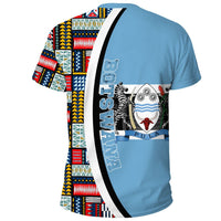 Botswana Flag and Kente Pattern Special RLT13 - Wonder Print Shop