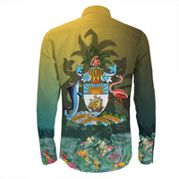 Bahamas Flag and Coat of Arms Special Style Long Sleeve Shirt RLT13 - Wonder Print Shop
