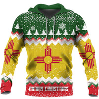 Flag Of New Mexico Hoodie Merry Christmas - Wonder Print Shop