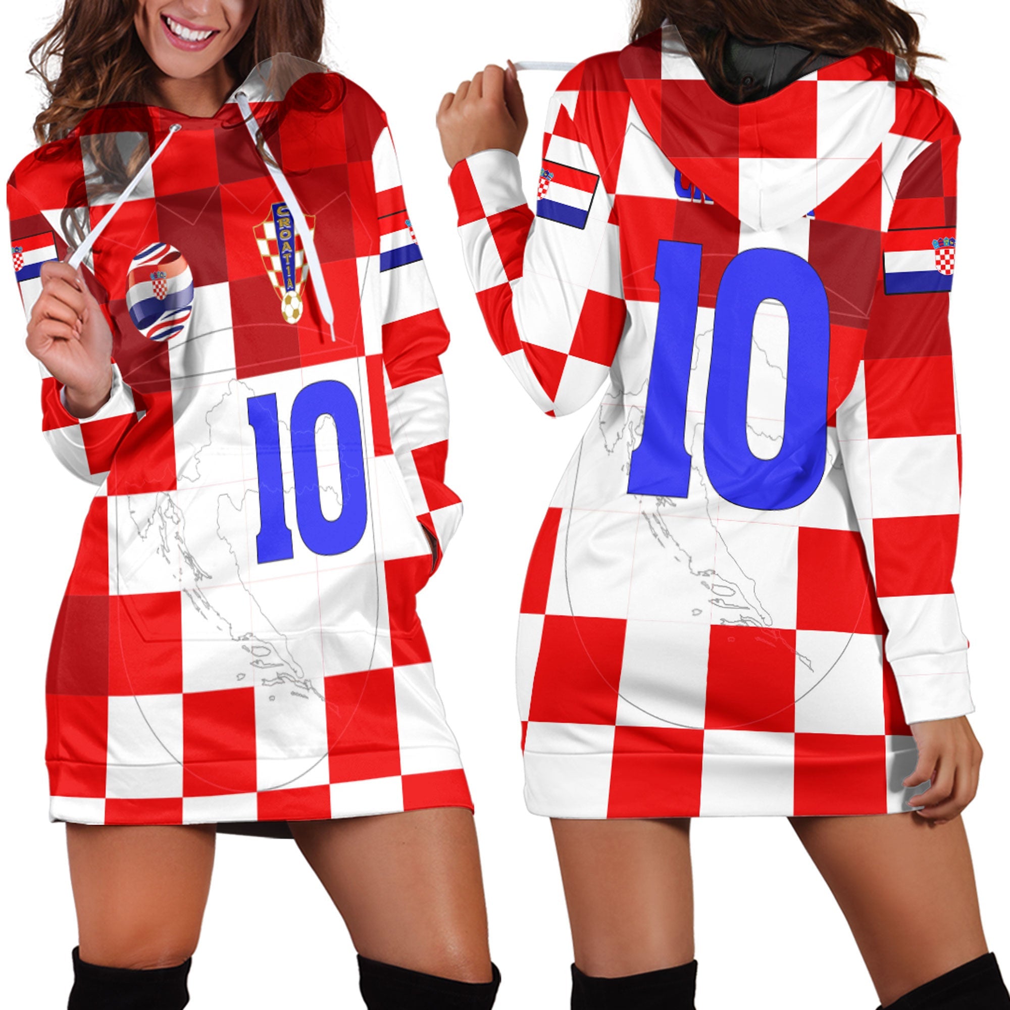 croatia-football-style-hoodie-dress