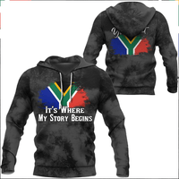 Custom African Hoodie South Africa Its Where My Story Begin Wash Style - Wonder Print Shop