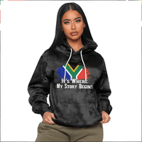 Custom African Hoodie South Africa Its Where My Story Begin Wash Style - Wonder Print Shop