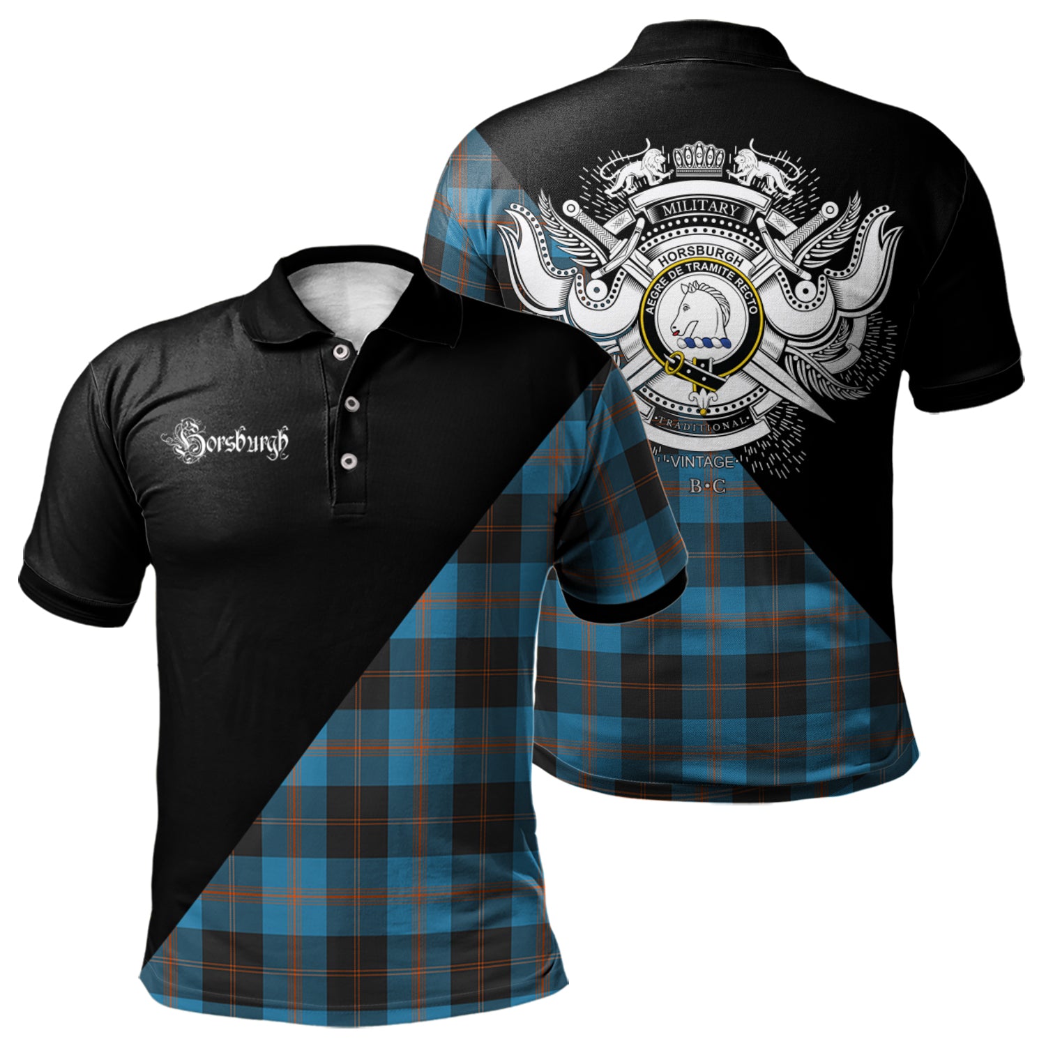 scottish-horsburgh-clan-crest-military-logo-tartan-polo-shirt