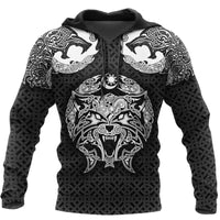Viking Clothing Celtic Viking Wolf Hoodie RLT12 - Wonder Print Shop