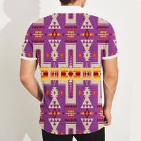 Light Purple Tribe Design Native American Polo T Shirt 3D LT10 - Wonder Print Shop