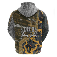 Deer Hunting Grunge Pattern Hoodie - Wonder Print Shop