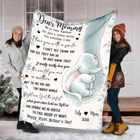 elephant-i-really-really-love-you-mothers-day-mother-personalized-flannel-blanket