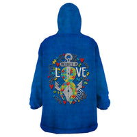 Autism Awareness Month Marine Life - Anchor In Love Wearable Blanket Hoodie TS07 - Wonder Print Shop