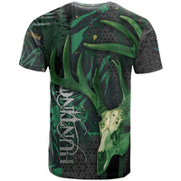 Deer Hunting Green Grunge Pattern T Shirt - Wonder Print Shop