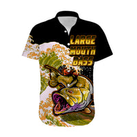 (Custom Personalised) Bass Fishing Yellow Hawaiian Shirt - Wonder Print Shop