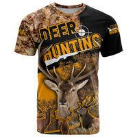 Deer Hunting Fall Of The Leaf Pattern T Shirt - Wonder Print Shop