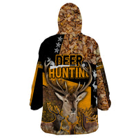 Deer Hunting Fall Of The Leaf Pattern Wearable Blanket Hoodie - Wonder Print Shop