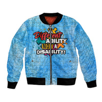 Autism Acceptance Month - A Different Ability Not A Disability Bomber Jacket TS07 - Wonder Print Shop