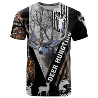 Deer Hunting Deciduous Forest Pattern T Shirt - Wonder Print Shop