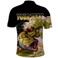 Custom Bass Fishing Yellow Polo Shirt - Wonder Print Shop