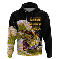 Custom Bass Fishing Hoodie Yellow - Wonder Print Shop