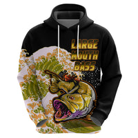 Custom Bass Fishing Hoodie Yellow - Wonder Print Shop