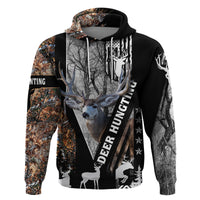 Deer Hunting Deciduous Forest Pattern Hoodie - Wonder Print Shop