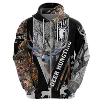 Deer Hunting Deciduous Forest Pattern Hoodie - Wonder Print Shop