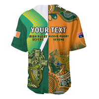 (Custom Personalised) Ireland and Australia Rugby Sevens Irish Sevens Mix Aussie Sevens Baseball Jersey - Wonder Print Shop