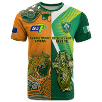 Custom Ireland and Australia Rugby Sevens Irish Sevens Mix Aussie Sevens T Shirt - Wonder Print Shop