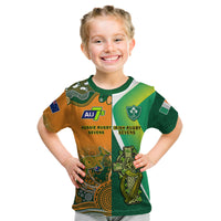 (Custom Personalised) Ireland and Australia Rugby Sevens Irish Sevens Mix Aussie Sevens Kid T Shirt - Wonder Print Shop