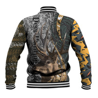 Deer Hunting Abstract Grunge Pattern Baseball Jacket - Wonder Print Shop