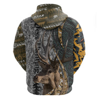 Deer Hunting Abstract Grunge Pattern Hoodie - Wonder Print Shop